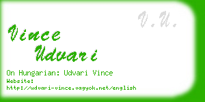 vince udvari business card